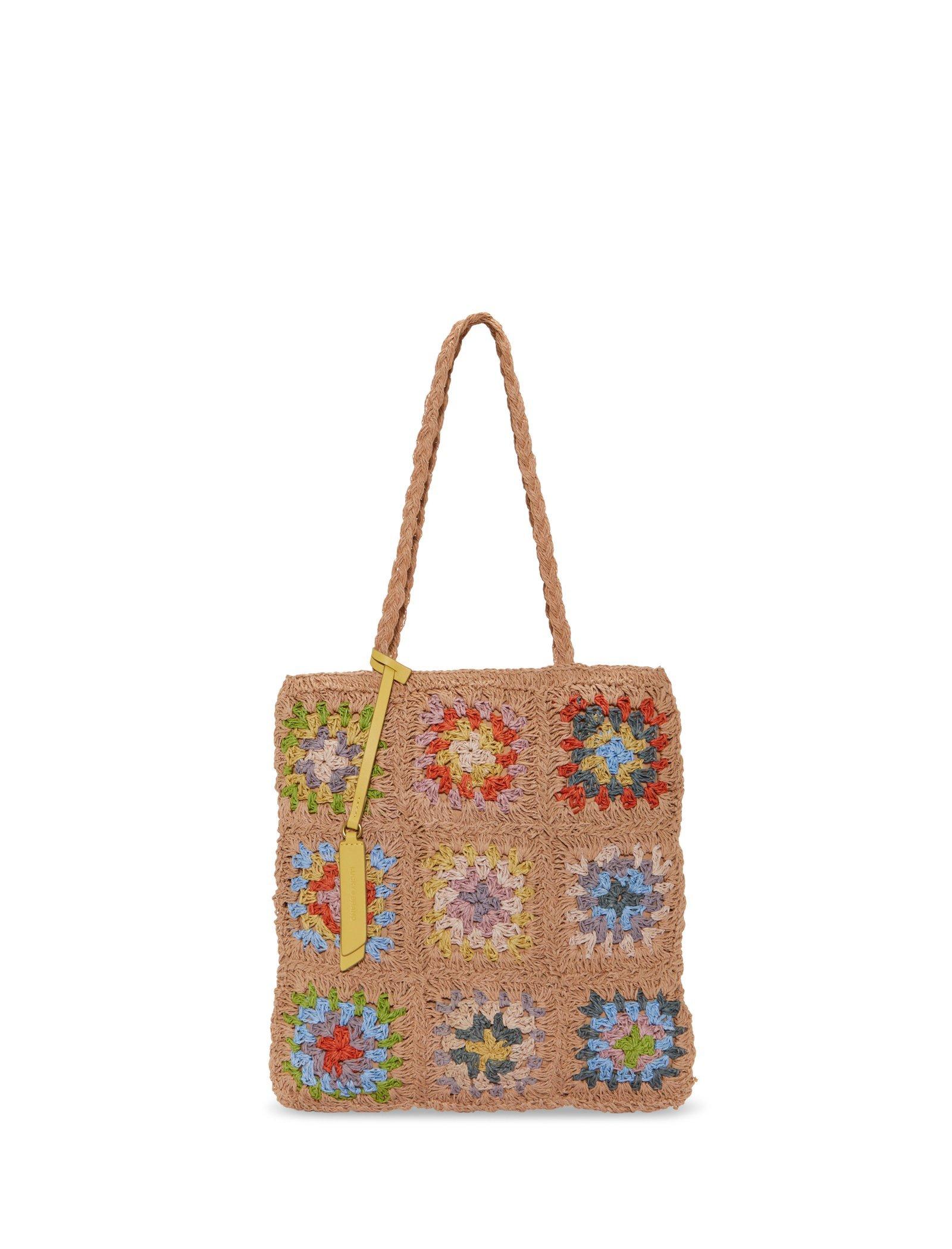 Lucky Brand Ivii Crochet Tote Bag Buff