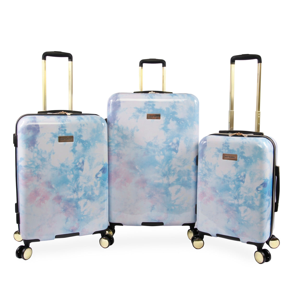 Juicy Couture 3-Piece Hardside Spinner Luggage Set Watercolor Purple