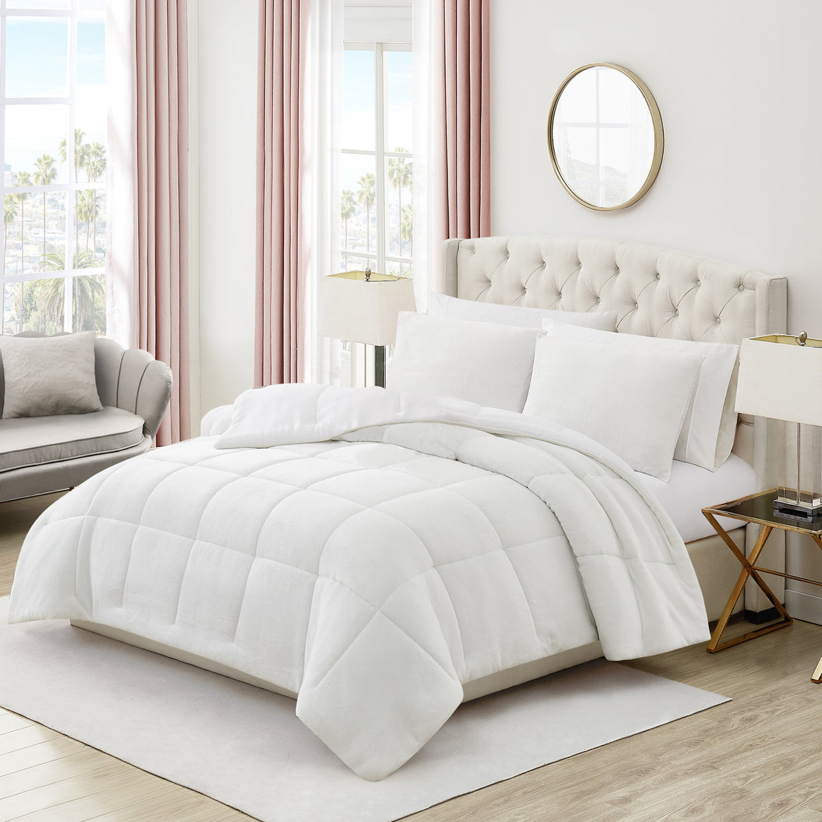 Juicy Couture Plush Comforter Set White