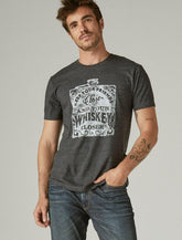Lucky Brand Keep Your Friends Close Whiskey Tee Jet Black