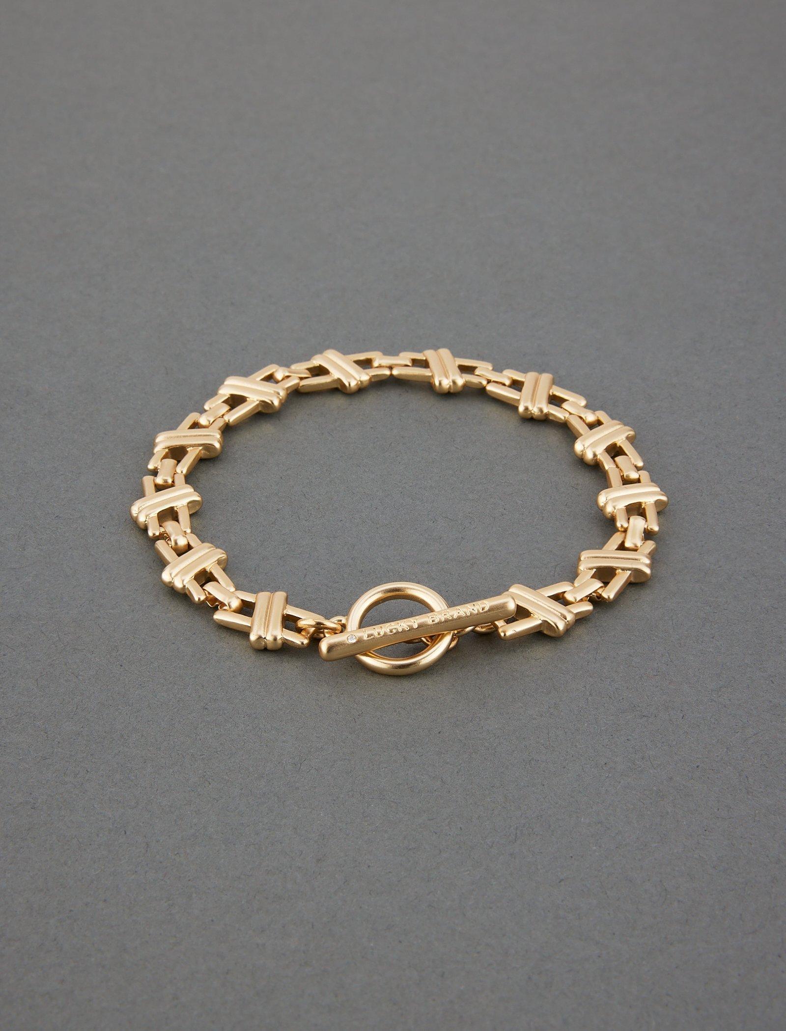 Lucky Brand Ladder Link Bracelet Gold