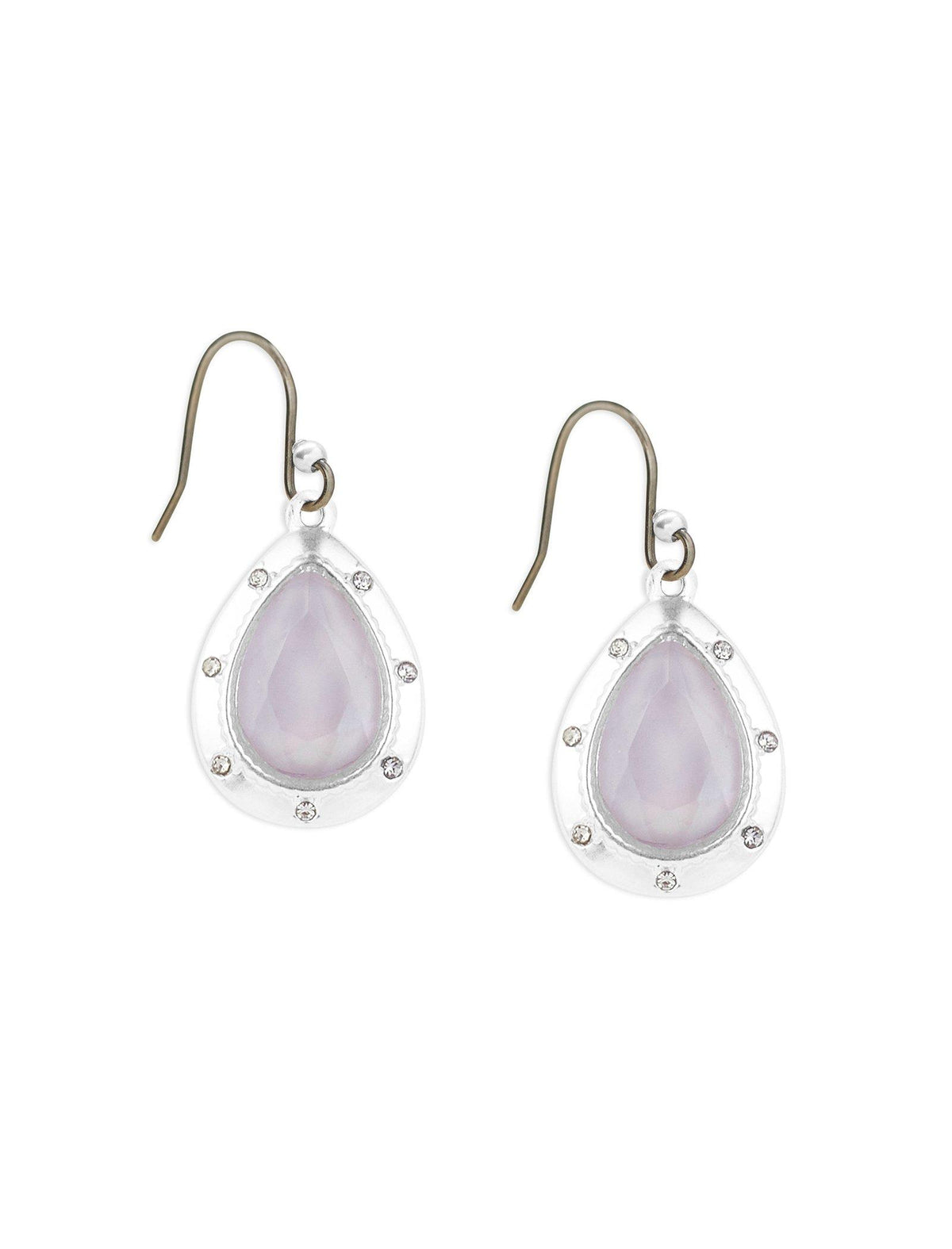 Lucky Brand Lavender Stone Drop Earring Silver