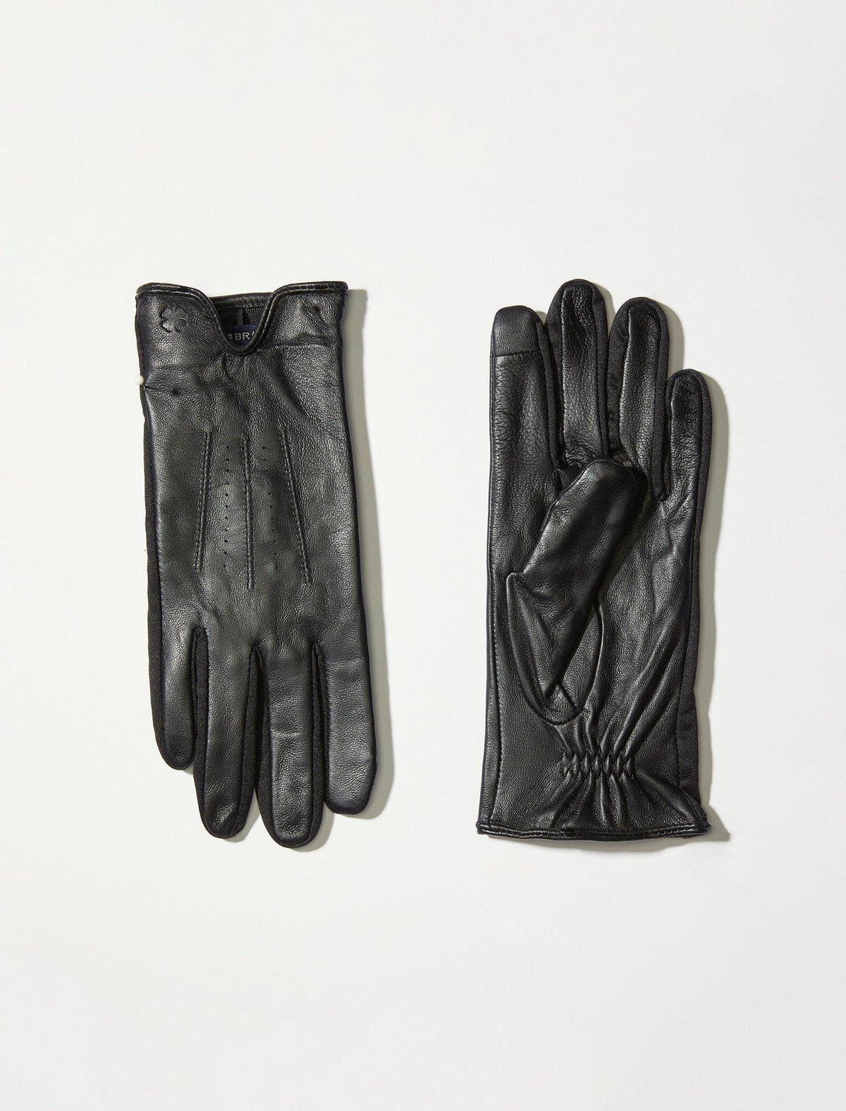 Lucky Brand Leather Gloves Black