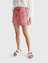 Lucky Brand Linen Paperbag Waist Short Brandied Apricot