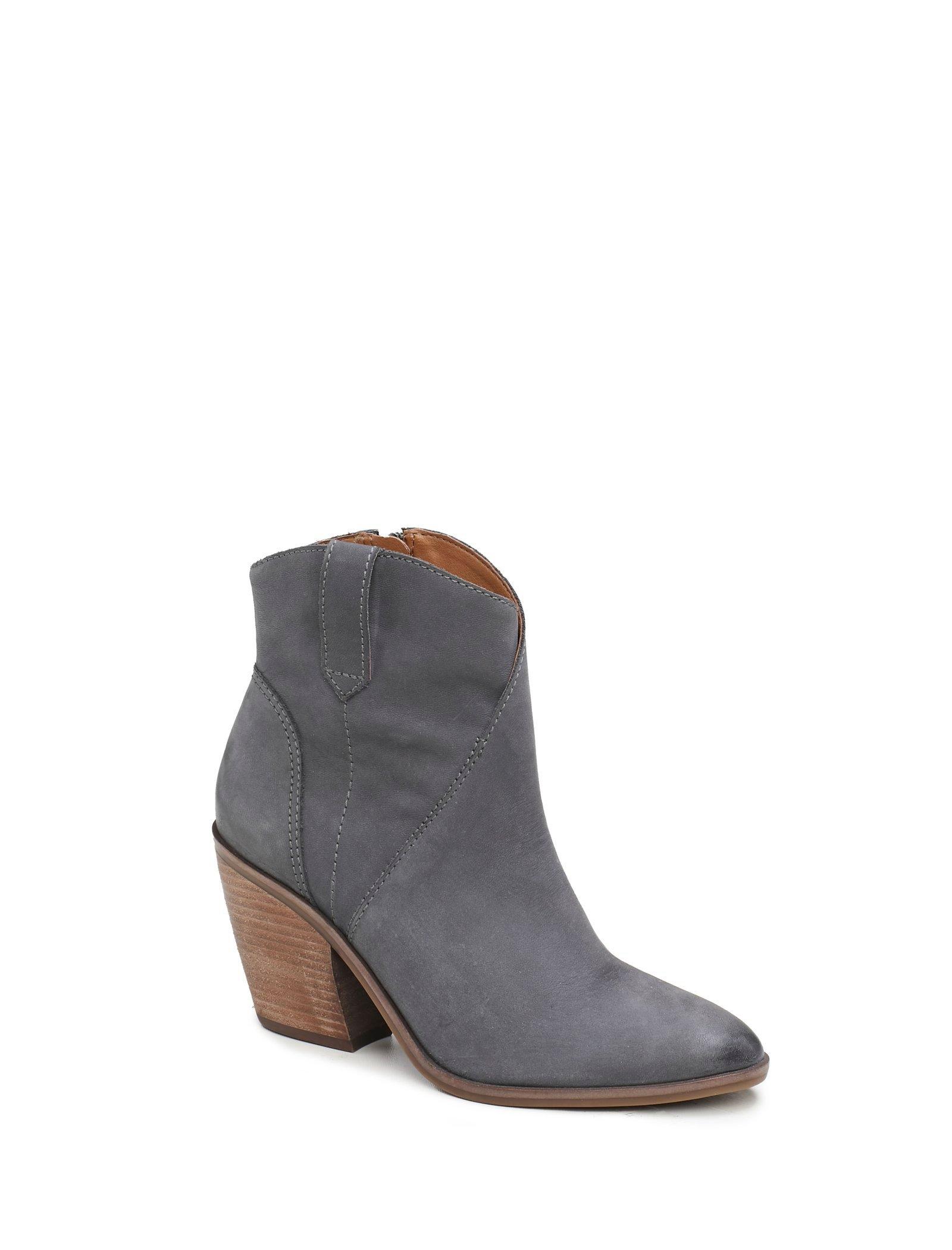 Lucky Brand Loxona Western Bootie Light Grey