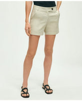 Brooks Brothers Women's Stretch Cotton Twill Shorts Oatmeal