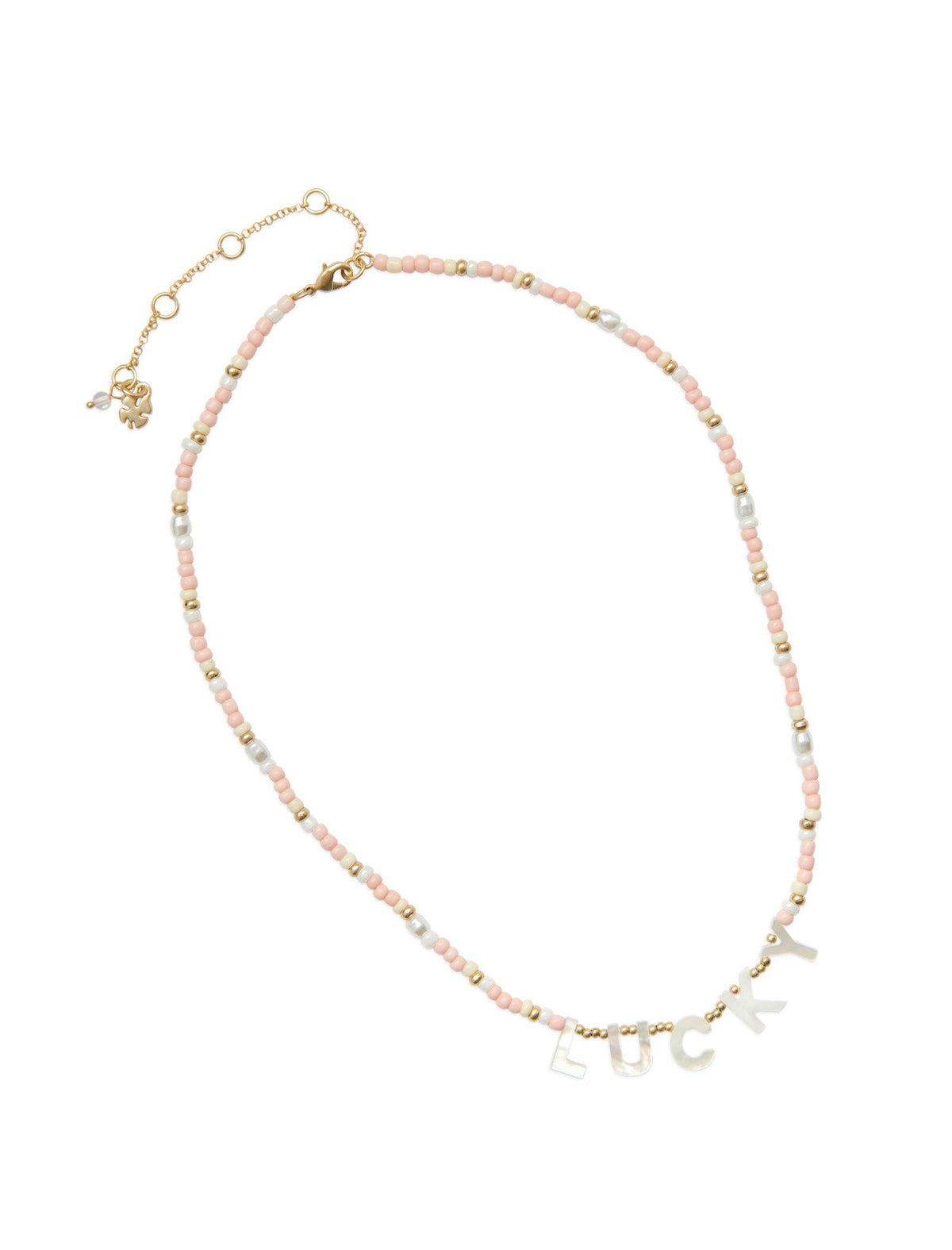 Lucky Brand Lucky Beaded Collar Necklace Gold