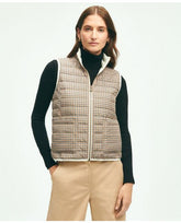 Brooks Brothers Women's Reversible Puffer Vest Brown