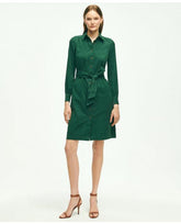 Brooks Brothers Women's Corduroy Shirt Dress Green