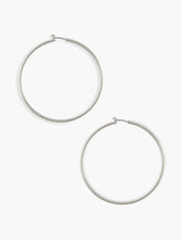 Lucky Brand Large Skinny Hoop Earrings Silver