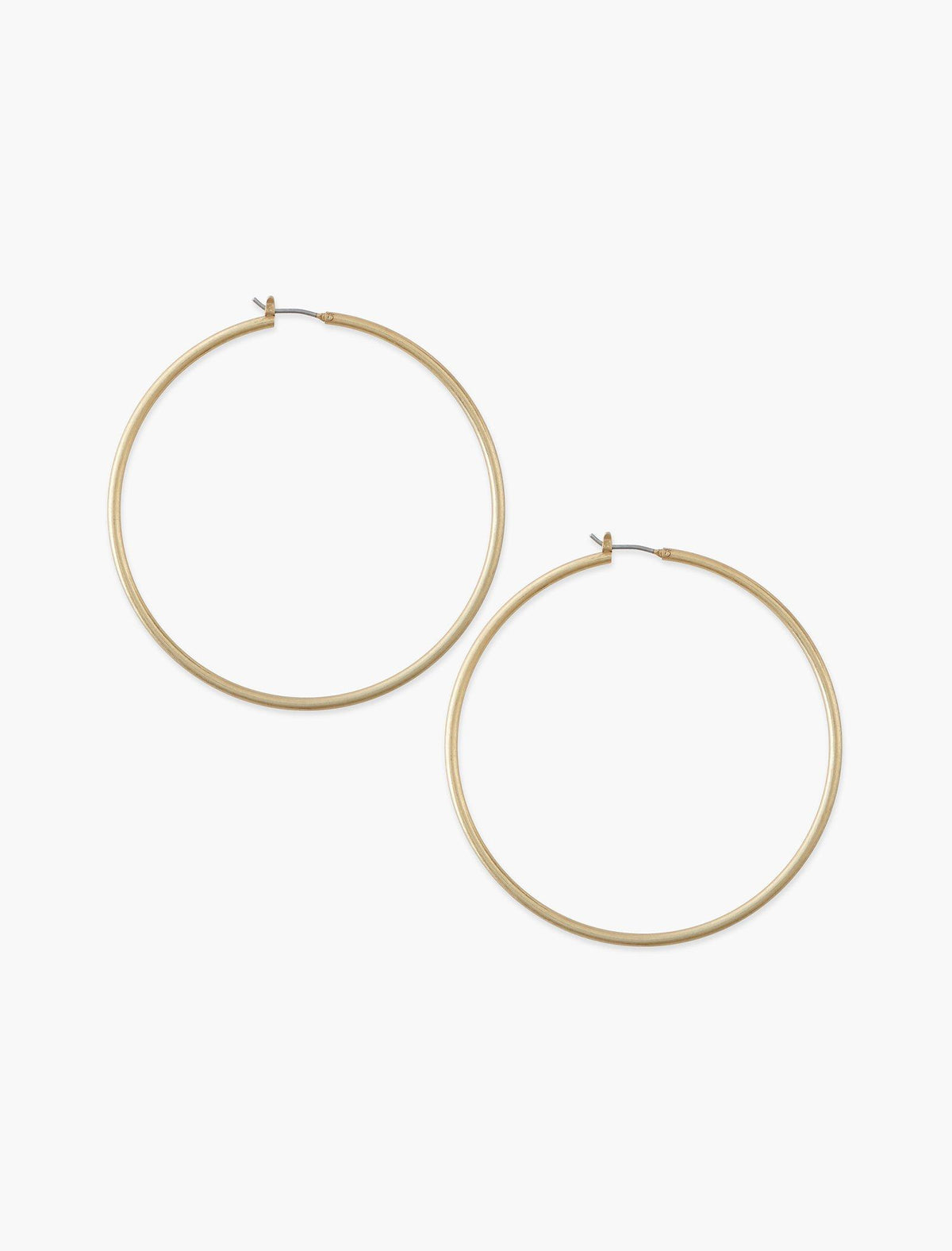 Lucky Brand Large Skinny Hoop Earrings Gold