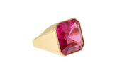 Judith Leiber Couture Gem Signet Ring Pink 6