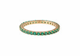 Judith Leiber Couture Micropave Eternity Ring  Green Green