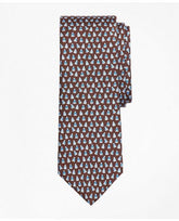 Brooks Brothers Men's Winter Hat Print Tie Brown