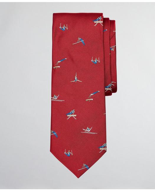 Brooks Brothers Men's Gymnastics Tie Red