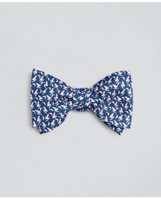 Brooks Brothers Men's Sail and Dolphin Bow Tie Navy