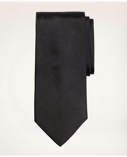 Brooks Brothers Men's Formal Silk Satin Tie Black