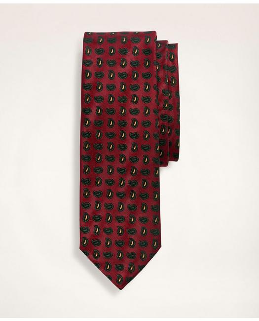 Brooks Brothers Men's Silk Pine Tie Red