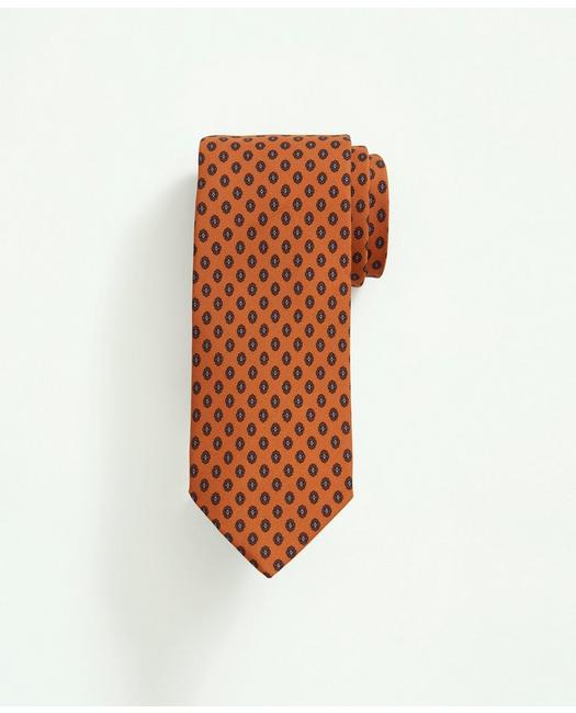 Brooks Brothers Men's Silk Classic Floral Tie Orange