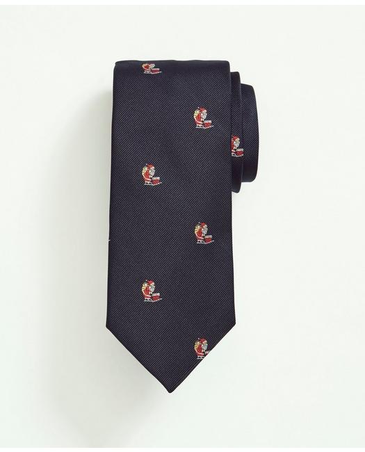 Brooks Brothers Men's Silk Santa Tie Navy