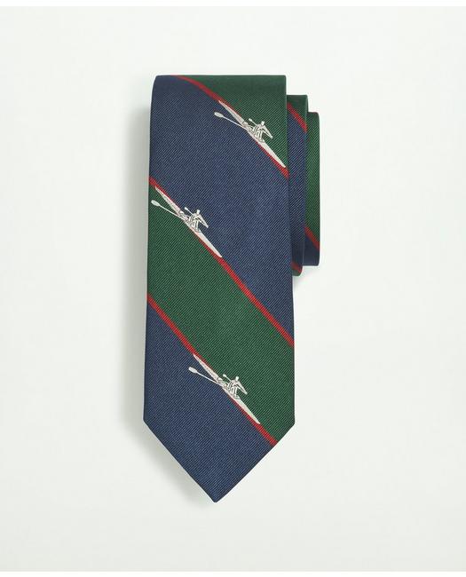 Brooks Brothers Men's Silk Rep Rower Tie Navy