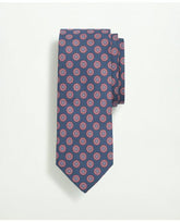 Brooks Brothers Men's Silk Foulard Print Tie Navy/Red