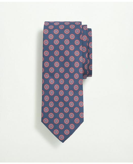 Brooks Brothers Men's Silk Foulard Print Tie Navy/Red