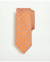 Brooks Brothers Men's Silk Flower Pattern Tie Orange/Purple