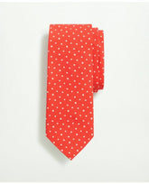 Brooks Brothers Men's Cotton Jacquard Star Pattern Tie Red