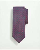 Brooks Brothers Men's Silk Circle Link Pattern Tie Red