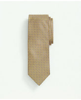 Brooks Brothers Men's Silk Woven Mini Geo Pattern Tie Yellow