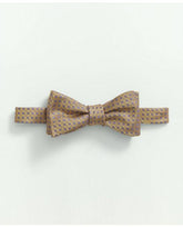 Brooks Brothers Men's Silk Woven Mini Geo Pattern Bow Tie Yellow