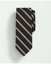 Brooks Brothers Men's Silk Mini Rep Striped Tie Black/Gold