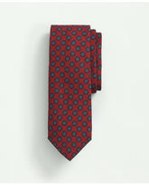 Brooks Brothers Men's Wool Flower Medallion Tie Red/Blue