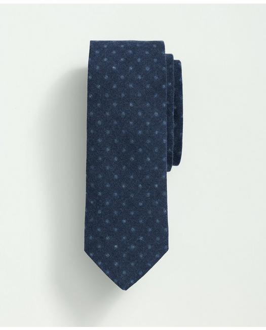 Brooks Brothers Men's Wool Golden Fleece Dot Tie Blue/Grey