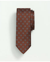 Brooks Brothers Men's Silk Diamond Flower Tie Brown/Grey