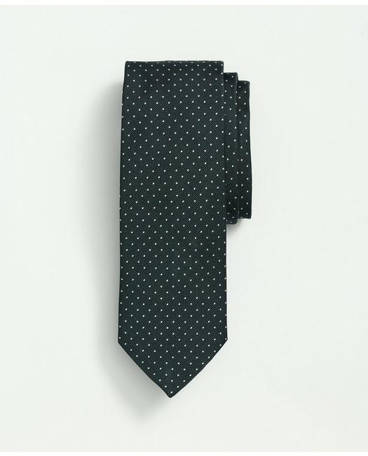 Brooks Brothers Men's Silk Mini Dot Tie Dark Green