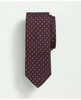 Brooks Brothers Men's Silk Square Dot Tie Burgundy/Light Blue