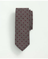 Brooks Brothers Men's Wool Silk Bold Dot Tie Grey/Burgundy