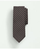 Brooks Brothers Men's Wool Silk Mini Framed Striped Tie Olive