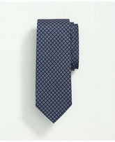 Brooks Brothers Men's Silk Diamond Dot Tie Navy/Light Blue