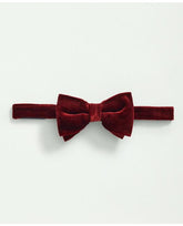 Brooks Brothers Men's Silk Blend Velvet Bow Tie Dark Red