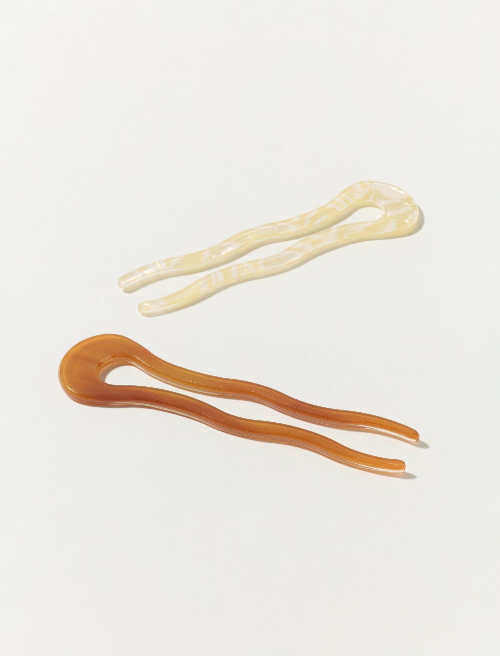 Lucky Brand Marbled Hair Pin Set Multi