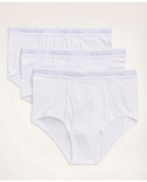 Brooks Brothers Men's Supima Cotton Briefs-3 Pack White