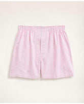 Brooks Brothers Men's Oxford Stripe Boxers Pink