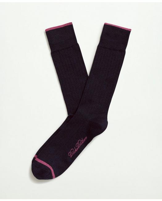 Brooks Brothers Men's Solid Crew Socks Navy