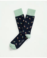 Brooks Brothers Men's Ice Cream Crew Socks Navy