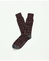 Brooks Brothers Men's Wool Blend Paisley Socks Dark Red