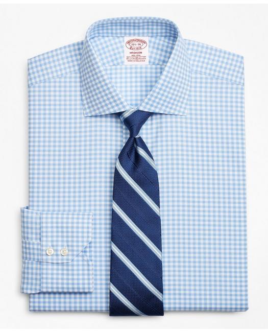 Brooks Brothers Men's Stretch Madison Relaxed-Fit Dress Shirt Blue