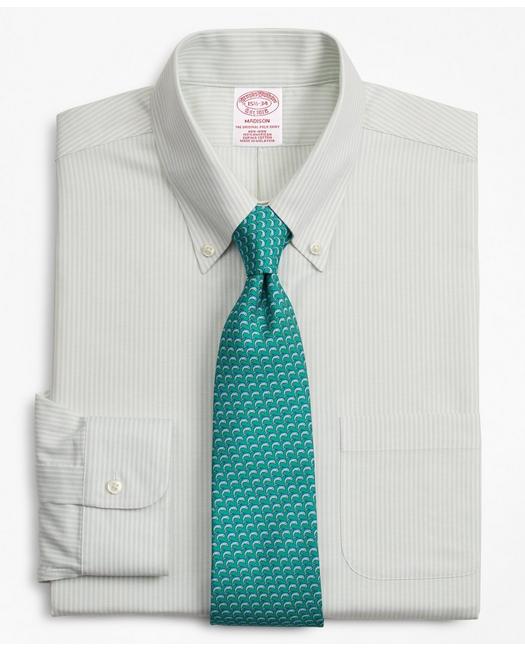 Brooks Brothers Men's Cool Madison Relaxed-Fit Dress Shirt Green